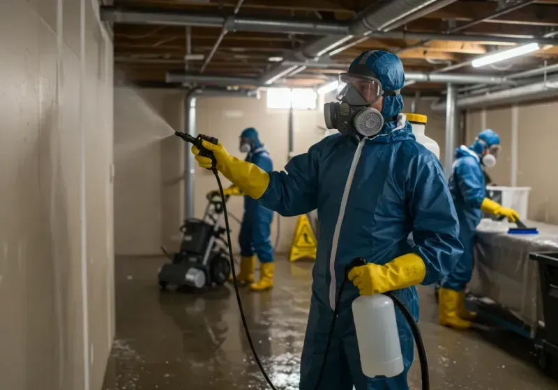 Basement Sanitization and Antimicrobial Treatment process in New Lenox, IL