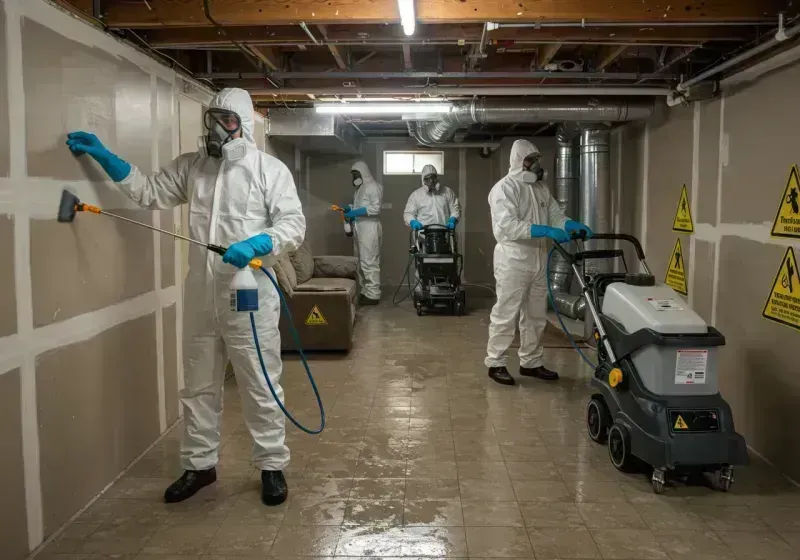 Basement Moisture Removal and Structural Drying process in New Lenox, IL